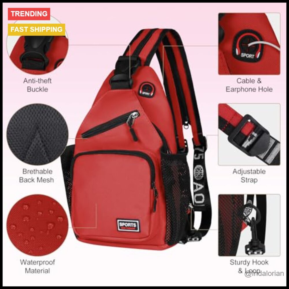 Convertible Sling Backpack Lightweight Daypack Cr… - image 6